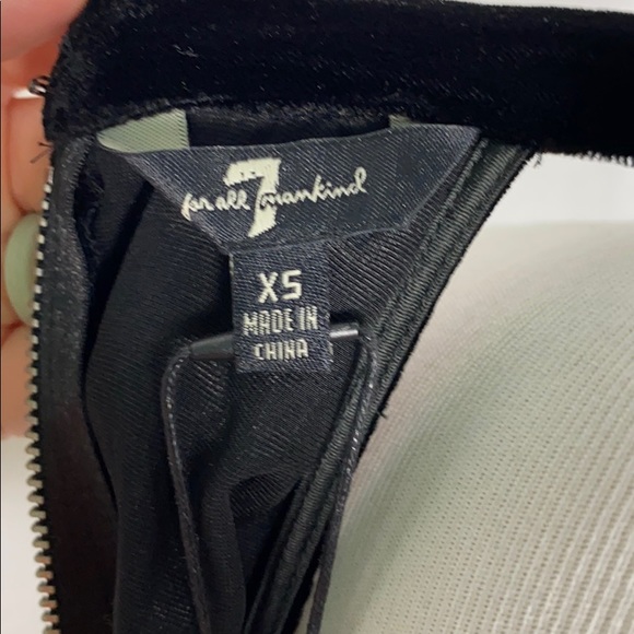 7 for all mankind Black Velvet Romper size Xs - Picture 9 of 10